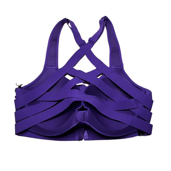 Victoria's Secret Knockout Front-Close On Point Sports Bra Brilliant Purple 34D - Picture 2 of 5
